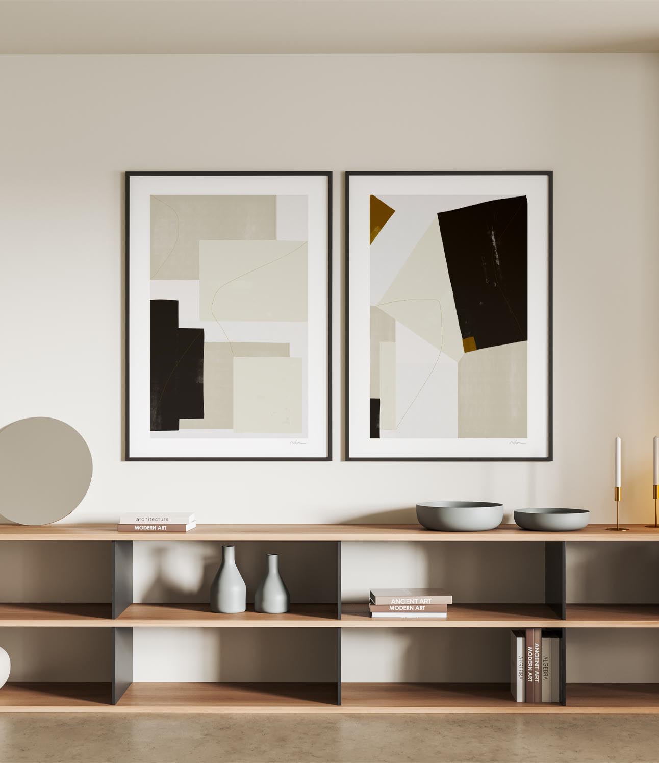 En Pièces Series- Original abstract fine art prints for modern home decor - Studio Ninon